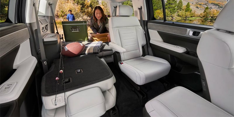 2026 Hyundai Santa Fe interior with spacious third-row seating area