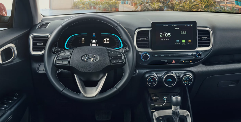 2026 Hyundai Venue interior dashboard with touchscreen display at Windward Hyundai
